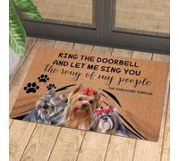 Door Mat Ring The Doorbell And Let Me Sing You The Song Of My People Yorkshire Terrier Doormat