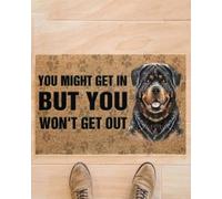 Door Mat Rottweiler You Might Get In But You Wont Get Out Doormat