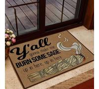 Door Mat Sage Doormat Y'all Gonna Make Me Burn Some Sage