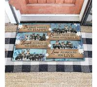 Door Mat Schnauzer Do What Makes You Happy Doormat