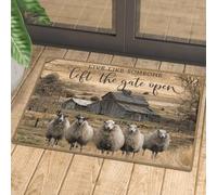 Door Mat Sheep Live Like Someone Left The Gate Open Doormat