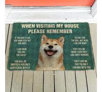 Door Mat Shiba Inu Dog - When Visiting My House Please Remember Doormat