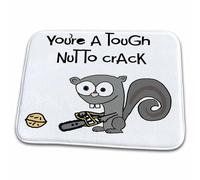 Door Mat Squirrel With Chainsaw Says Youre A Tough Nut To Crack Pun Flannel Mat Rug Non-Slip Water Absorbent Floor Mats, For Toilet, Entry, Garage, 40x60cm