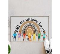 Door Mat Teacher Classroom All Are Welcome Here Doormat