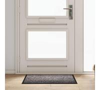 Door Mat Teddy Fabric Light Grey 60x80cm Anti-Slip Absorbent Indoor Rug Cozy Pad