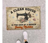 Door Mat The Sign Of A Broken Sewing Machine Funny Doormat Gift For Sewing Lovers
