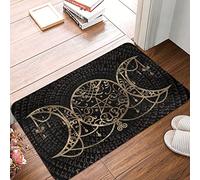 Door Mat The Triple Moon Goddess Wiccan 40X60Cm Entrance Door Mats Absorbent Welcome Mat Soft Entrance Rug For Doorstep Living Room Front Back Door