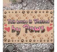 Door Mat This House Is Blessed By Paws Dog Funny Doormat