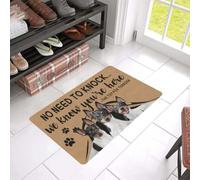 Door Mat Toy Fox Terrier Knock We Know You’re Here Doormat