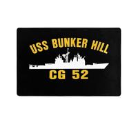 Door Mat Uss Bunker Hill Cg 52 Ground Mat Washable Soft Kitchen Rug, For Garage, Living Room, Bedroom, Bathroom, Indoor & Outdoor, 40x60cm