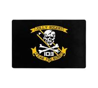 Door Mat Vfa-103 Fear The Bones Jolly Rogers Entrance Rug Soft Entrance Matting Non-Slip Floor Mat For Living Room Patio Kitchen 40X60CM