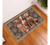 Door Mat Vizsla Flower Paw Doormat