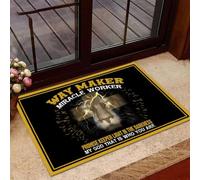 Door Mat Way Maker Miracle Worker Promise Keeper Light In The Darkness My God Doormat