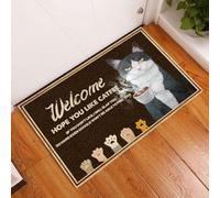 Door Mat Welcome Hope You Like Catfee Printed Doormat