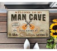Door Mat Welcome To My Man Cave Also Known As The Guitar Room Doormat