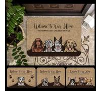 Door Mat Welcome To The Dog Home - Funny Personalized Dog Doormat