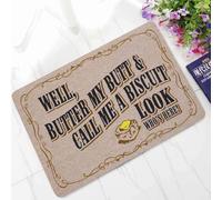 Door Mat Well,Butter My Butt&Call Me A Biscuit Look Door Mats Waterproof Floors Mat Non-Slip Entrance Mats For Entry Porch Kitchen 40X60 CM
