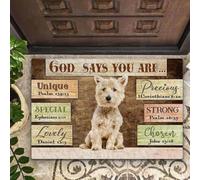 Door Mat West Highland White Terrier God Says You Are Doormat