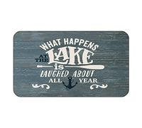 Door Mat What Happens At The Lake Is Laughed About All Year Floor Mat Non-Slip Entrance Matting Soft Entrance Rug For Garden Kitchen Living Room 40X60CM