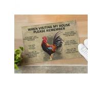 Door Mat When Visiting My House Please Remember - Chicken Doormat
