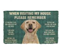Door Mat When Visiting My House Please Remember Dog's House Rules Labrador Retriever Doormat