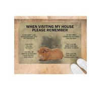Door Mat When Visiting My House Please Remember - Guinea Indoor And Outdoor Doormat