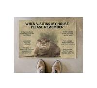 Door Mat When Visiting My House Please Remember - Otter Indoor And Outdoor Doormat