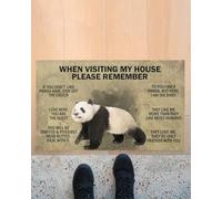 Door Mat When Visiting My House Please Remember - Panda Indoor And Outdoor Doormat
