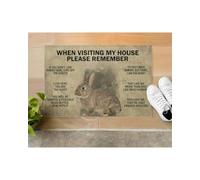 Door Mat When Visiting My House Please Remember - Rabbit Doormat