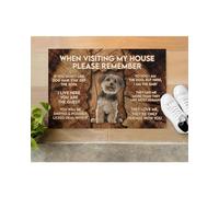 Door Mat When Visiting My House Please Remember - Yorkshire Terrier 2 Doormat