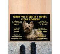 Door Mat When Visiting My House Please Remember - Yorkshire Terrier Dog Doormat