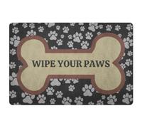 Door Mat Wipe Your Paws Dog Bone Doormat Indoor and Outdoor Doormat