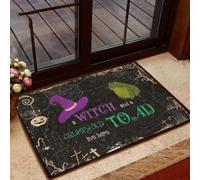 Door Mat Witch And A Grumpy Old Toad Live Here Doormat