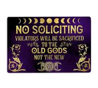 Door Mat Witch No Soliciting Violators Will Be Sacrificed To The Old Gods Welcome Non-Slip Mats Funny Doormat Bathroom Kitchen Front Porch Rugs Entrance 16 * 24in/40 * 60cm