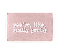 Door Mat Youre, Like, Really Pretty Mean Girls Black Entrance Rug Non Slip Front Door Mat Absorbent Floor Mat For Entryway Inside Outdoor 40x60cm