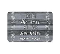 Door Mats Absorbent Bath Mat Excuse The Mess We Live Here Welcome Durable Carpet For Office Bathroom Patio 40X60Cm