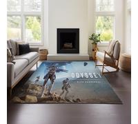 Door Mats Elite Dangerous Household Dust-absorbing Dirt-resistant Foot Rug Entrance Door Entrance Carpet Porch Mats Foot Mats Outside (ED 01,100x150cm)