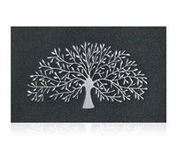 Door Mats Front Door Mat Inside Outdoor Mat with Non-slip Rubber Backing Heavy Duty Doormat for Entryway Hallway Kitchen Easy to Clean Tree of Life 40 x 60 cm Black