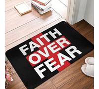 Door Mats Funny Faith Over Fear Bible Scripture Verse Mat Fall Doormat Outdoor Restroom Decor ( Size : 40X60CM )