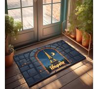 Door Mats Funny Parisian Nights: Eiffel Tower Glow In The City Skyline Doormat Outdoor Winter Rug Room Accessories For Men(50X80CM)