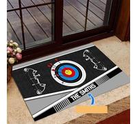 Door Mats Indoor Archery Target And Bows Custom Name Design Doormat Home Decor House Warming Gifts New Home Decor