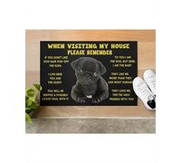 Door Mats Indoor Black Pug Please Remember When Visiting My House Design Doormat Home Decor House Warming Gifts New Home Decor