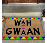 Door Mats Indoor Colorful Triangle Doormat Home Decor Wah Gwaan African American House Warming Gifts New Home Decor