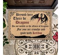 Door Mats Indoor Pretty Design Doormat Home Decor Dragon Beyond Here There Be Dragons House Warming Gifts New Home Decor
