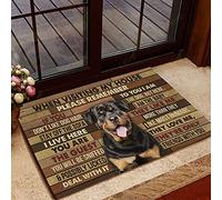 Door Mats Indoor Rottweiler - Rules when visiting my house Doormat House Warming Gifts New Home Decor