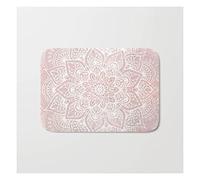Door Mats Mandala Yoga Love Blush Pink Flower Floor Mat Heavy Duty Welcome Door Mat Durable Bath Mat For Garden Outdoor Hallway 40X60Cm