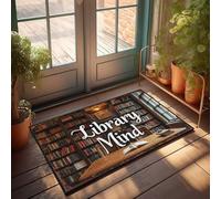 Door Mats Outdoor Large Library Mind: A Quiet Corner Of Knowledge Doormat Front Porch Rug Front Door Welcome Mat(50X80CM)