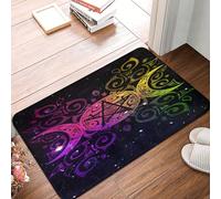 Door Mats Rainbow Triple Moon Goddess Wiccan Dirt Trapper Entrance Rugs Stylish Front Doormats For Decor Indoor Living Room 60X40Cm