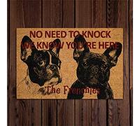 Door Mats Washable - Funny Dog Welcome Doormat - Outdoor Indoor Non-slip Dirt Trapper Heavy Duty Inside Front Door Mats, Absorbent Thin Low Profile Barrier Mat for Patio,Garden,Hall Entryway