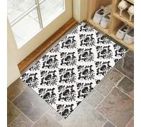 Door Matts Indoor 40 X 60 Cm, Black Patternwashable Entrance Rug, Absorbent Dog Doormat For Muddy Paws, White Refined Elegantinside Mat For Front Door, Entryway, Pets